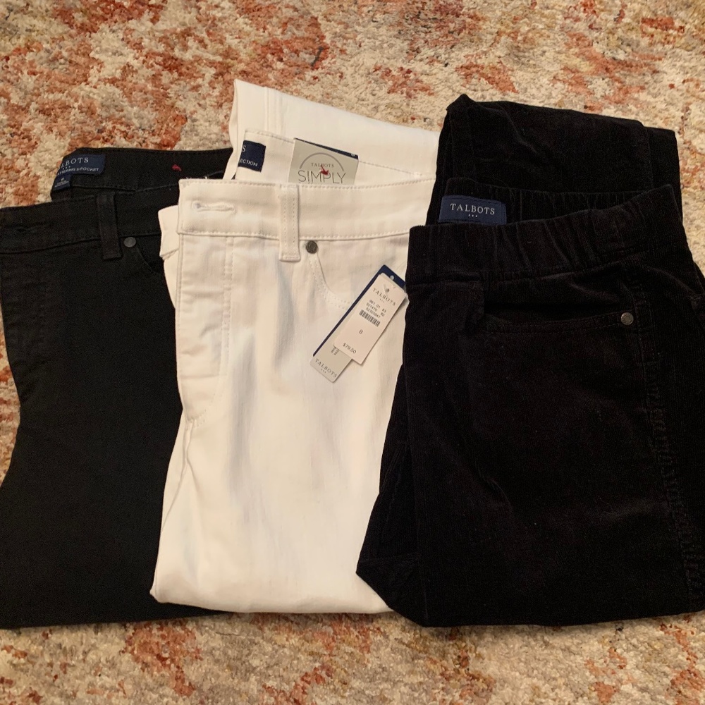 3 Pairs of Talbots 5 Pocket Flattering Jegging Jeans